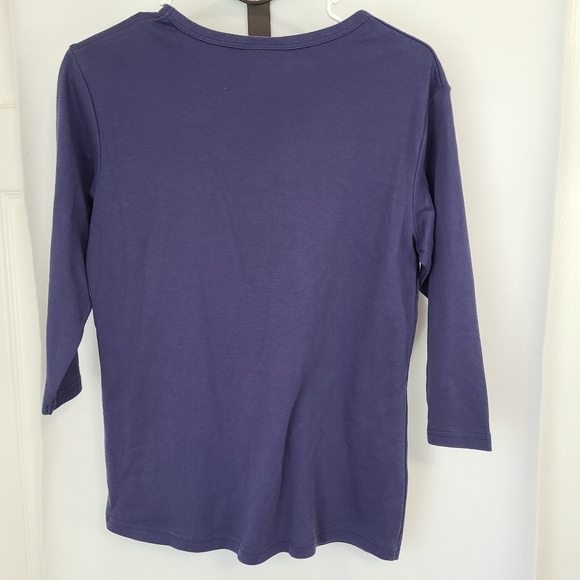 (1651) Sawyer Creek Studio Woman's Long Sleeve Pullover Blouse,Size: Medium Blue - Picture 16 of 16